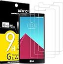 NEW'C Lot de 3, Verre Trempé pour LG G4, Film Protection écran sans Bulles d'air Ultra Résistant (0,33mm HD Ultra Transparent) Dureté 9H Glass