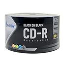 50 Pack Smartbuy Black on Black CD-R 52X 700MB 80 mins Double Side Black Vinyl Blank Recordable Disc