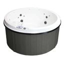 Cyanna Valley Spas 103 5 - Person 20 - Jet Round Hot Tub w/ Ozonator Plastic in White | 35 H x 72 W x 72 D in | Wayfair 103 White/Mahogany