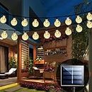 iihome 90 LED 50 ft Solar Powered Garden Lights Outdoor Waterproof String Lights Crystal Ball Decorative Lighting for Garden, Patio, Yard, Home, Chrismas Tree, Parties(Warm White)