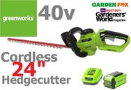 Nuovo Greenworks 40 V 61 cm (24"") tagliasiepi senza fili GWG40HT61K2 6952909019703.