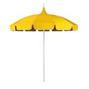 Paraguas comercial de aluminio para el mercado de California en amarillo girasol