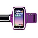 KHOMO Fascia da braccio per iPhone 6 Plus / 6S Plus - Sport Armband Cover Case with Screen Protector for New Apple iPhone 6 Plus and 6S Plus (5.5" Screen) - Viola