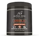 Shield Allergy Immune Support Supplement for Dogs by Alpha Dog Nutrition - 7 Nutritional Mushroom Powder Complex + Vitamin C to Boost Immunity - Up to 60 Servings for Small Breed Dogs, 54g