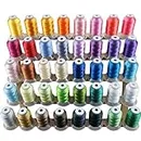 New brothread 40 Brother Colors Polyester Embroidery Machine Thread Kit 500M (550Y) Each Spool for Brother Babylock Janome Singer Pfaff Husqvarna Bernina Sewing Machines