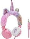 Samvardhan Unicorn Headset for Girls Kids Headphones Gift, Adjustable Wired In Ear Earphones 3.5mm Stereo Tangle-Free, for Children, Teens Birthday