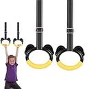 Reicyfang Gymnastic Rings, 2 Meters Long Home Gymnastic Rings Pull up Rings for Exercise, Pull up Rings with Adjustable Straps, Home Fitness Equipment for Children, Home Exercise Gym Rings