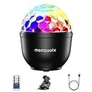 Memzuoix Party Lights Disco Ball Sound Activated Dance Strobe Light For Party Led Dj Light With 16 Color Modes Remote Control Usb Disco Light For Home Room Kids Birthday - Abs, Corded Electric, Black