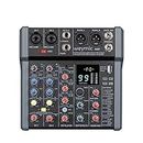 Weymic A60 Professional Mixer for Recording DJ Stage Karaoke Music Application w/ 99 DSP Effect USB Drive for Computer Recording Input, XLR Microphone Jack, 48V Power for Professional (6-Channel)