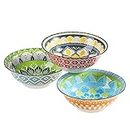 Ramen Bowl Set Pho Bowls- Porcelain Noodle Bowl Sets for Kitchen 35 oz - Colorful Ceramic Bowls for Serving Cereal | Miso Soup | Salad | Pasta | Noodles- Microwavable and Dishwasher Safe - Set of 3