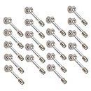 Angoily 20 Sets Three-in-one Connector Pre- Inserted Nut Furniture Locking Bolt Cam Bolts Dowels Furniture Muebles Furniture Connecters Metal Screws Nuts Fasteners Iron Cam Lock Triple