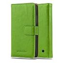 Cadorabo Book Case Compatible with Nokia Lumia 640 in Grass Green - with Magnetic Closure, Stand Function and Card Slot - Wallet Etui Cover Pouch PU Leather Flip