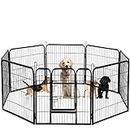 BestPet Heavy Duty Pet Playpen Dog 24" 32" 40" 8 Panels 16 Panels Exercise Pen Cat Fence, Puppy Exercise Dog Fence, Indoor Outdoor (8 Panels, 40 inch)