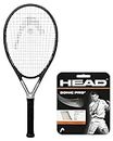HEAD Ti S6 Graphite-Titanium Tennis Racquet (Grey) & HEAD Silicone Xtra Tennis Dampener (Black-Yellow)