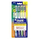 Oral B Criss Cross - Family pack of 4 toothbrushes – Soft, For adults,Manual,Multicolor