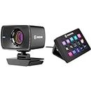 Elgato Facecam - 1080p60 Full HD Webcam for Video Conferencing & Stream Deck MK.2 – Studio Controller, 15 macro keys, trigger actions in apps and software like OBS, Twitch, ​YouTube and more