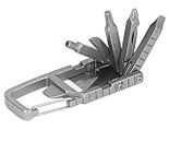 HASTHIP® Keychain Multi Tool 12 in 1 Folding Multipurpose Tool with 6 Mini Screwdriver Bits, Cutter, SIM Card Ejector Tool, Bottle Opener Keychain, Phone Holder, Pocket Mini Multitool