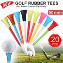 20 x 90mm Golf Tees - Plastic With Rubber Cushion Top - Multicolour High Quality