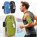 Sport Running Arm Bag, Outdoors Double Pouch Armband Holder fit All Below 6 Inch Cellphone for Exercise