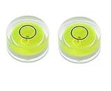 ST LOKHANDWALA Pack of 2 Spirit Level Bullseye Micro Button Level for Perfect Level of Various Things(15mm)