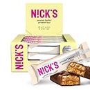 NICKS Barritas de Proteínas Crema de cacahuete, baja en carbohidratos, 15g de proteínas, 214 calorías, low carb, ceto barras proteicas, sin azúcar añadido, sin gluten (12 keto protein bars x 50g)