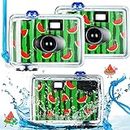 Kanayu 3 Pcs Disposable Camera Waterproof Underwater Single Use Film Camera 35 mm with Flash for Summer Beach Vacation Camp Snorkeling Trip Adult Teens Gift Underwater Disposable Cameras