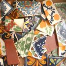 #002) Broken Tiles Mexican Talavera tile for mosaics 5-10-20 pounds 