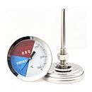 Thermometers Dial Face Stainless Steel Temperature Gauge 300°C BBQ Grill Thermometer for Barbecue Cooking