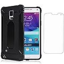 Asuwish Phone Case for Samsung Galaxy S5 with Tempered Glass Screen Protector Cover and Slim Mobile Rugged Hybrid Silicone Cell Accessories Protective S 5 Neo 5S GS5 G900A G900T Women Men Black