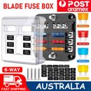 6 Way 12V Fuse Box Blade Fuse Block Waterproof for Automotive Golf Cart Truck  