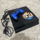 Sony PlayStation 4 500GB Negro CUH-115A + Mando Azul + Disco GTA 5. PROBADO.