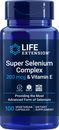 Complejo de súper selenio - 200 mcg y vitamina E - 100 cápsulas vegetales extensión de vida