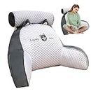 Reading Pillow, Bed Backrest Pillow with arms, Sofa And Bedside Cushion, Sitting In Bed, Working On Laptop, For Relaxing Watching TV Playing Game, Back Support Rest Pillow 60×40cm/70×50cm