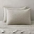 ATLINIA 100% Linen Pillowcases Set of 2, Standard Size 20'' x 26'' Pillow Case, Linen Pillow Sham