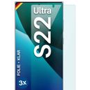 3x Film Protecteur pour Samsung Galaxy S22 Ultra Écran HD Flexible Aucun Verre