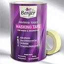TICSER Berger Masking Tape - 20 Meters in Length, 24mm / 1inch Width, use for Multipurpose (6 ROLLS PER PACK)