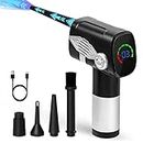 ZORBES® Wireless Duster with 5 Nozzles, 40000 RPM USB Rechargeable Air Duster, Adjustable Speed, Keyboard Duster, Electric Air Blower Duster Cleaner for Car Computer Electronics Cleaning Window Slides