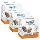 Wetex Unisex Premium Adult Pull-up Diapers Pants 10 Pcs Non-woven Fabric High Absorbent Comfortable Underwear Xtra large Pack of 3