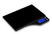 Kabalo Stylish Black Kitchen Household Food Cooking Weighing Scale 5kg capacity 5000g/1g, Batteries Included! Flat Slim Design, Premier LCD Digital Electronic, with blue backlight by Kabalo