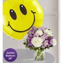 1-800-Flowers Birthday Delivery Lovely Lavender Medley W/ Jumbo Smile Balloon Medium
