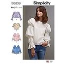 Simplicity Easy Women's Flared Sleeve Blouse Sewing Patterns, Paper, Sizes 6-14