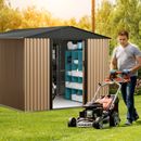 8 x 6/10 x 8 FT Outdoor Garden Storage Shed Utility Tool House Box Backyard Lawn