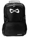 Nfinity Classic Cheer Backpack For Cheerleading With Detachable Purse and Laptop Sleeve - Black