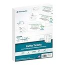 PrintWorks Raffle Tickets, Perforated Cardstock for Tickets with Tear-Away Stubs, 8.5 x 11, 67lb/147gsm, 4 Tickets Per Sheet, 250 Sheets, 1000 Tickets Total, White (04295) (2.75 x 8.5)