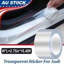 Accessories Transparent Vinyl Car Door Sill Scuff Covers Plate Stickers For Audi