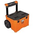 Klein Tools 54802MB MODbox Rolling Toolbox, Modular Tool Storage System with Side Mounting, 10-Inch Rubber Wheels, Removable Handle, Orange