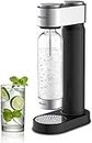 Philips Stainless Sparkling Water Maker Soda Machine for Home Carbonating with BPA free PET 1L Bottle, Compatible Any Screw-in 60L CO2 Exchange Carbonator(NOT Included), Black, Solad Make: Black