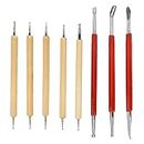 8Pcs Leather Craft Tool DIY Carving Stylus Tool Modelling Splicing Embossing Spoon Carving Tool Kit Dotting Tool