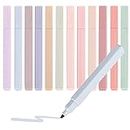MAIHUO 12 Pcs Aesthetic Highlighters,Bible Highlighters,Beige Highlighter Stationary,Pastel Highlighters No Bleed, Planner Pens,For Journal Notes School Office Supplies