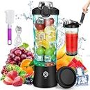 Handzee Portable Blender for Smoothies and Shakes, USB-C Rechargeable, Includes Lid and 6 Stainless Steel Blades, 20oz, BPA-Free Fruit Protein Cup for Outdoor Travel Family and Sports Bottles